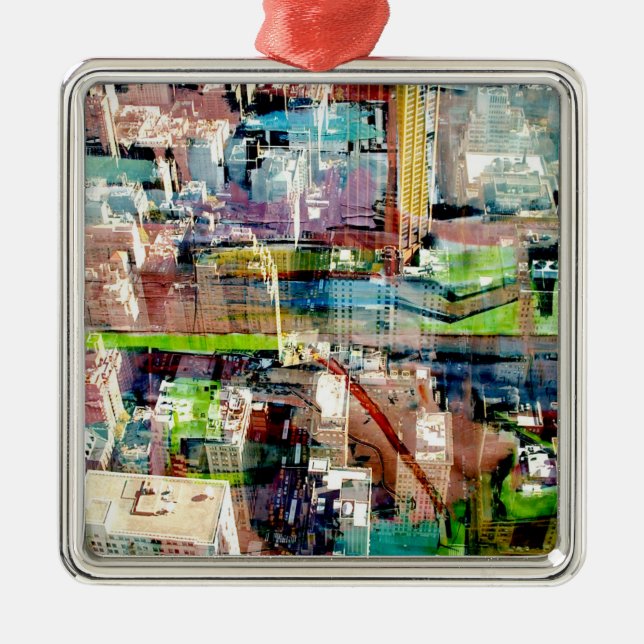 Metropole II Silbernes Ornament (Vorne)