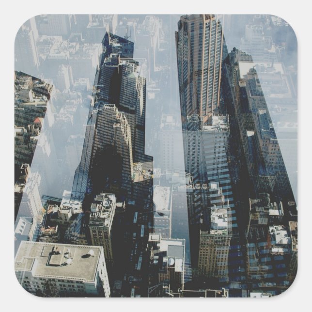 Metropole III Quadratischer Aufkleber (Vorderseite)