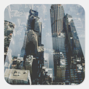 Metropole III Quadratischer Aufkleber