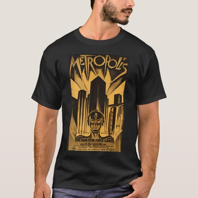 Metropolis 1927 Zeichnend Film Deko T-Shirt (Vorderseite)