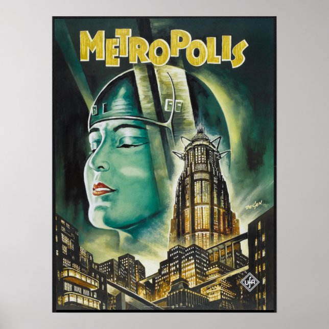 METROPOLIS Fritz Lang Sci-Fi Drama 1927 Alter Film Poster (Vorne)
