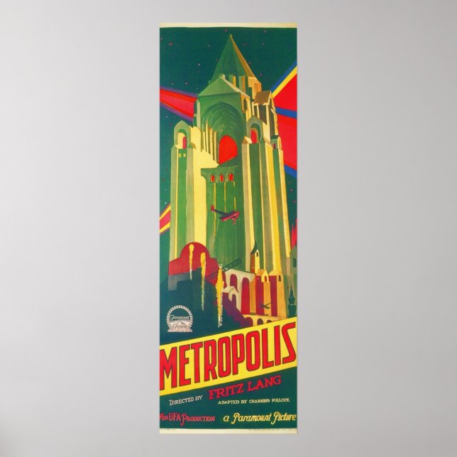 METROPOLIS, geleitet von Fritz Lang 1927 Hollywood Poster (Vorne)