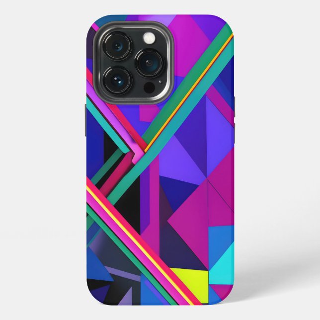 "Metropolis Grid: Eine digitale Reflektion" iPhone Hülle (Hinten)