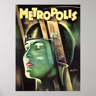 Metropolis Roboter Frau Vintage-Filmplakat – 1920 Poster