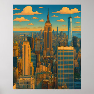 Metropolis-Silhouette Poster