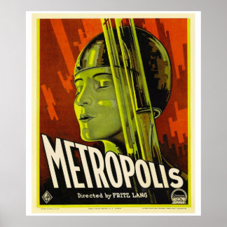 Metropolis Vintag SciFi Film von Fritz Lang Poster