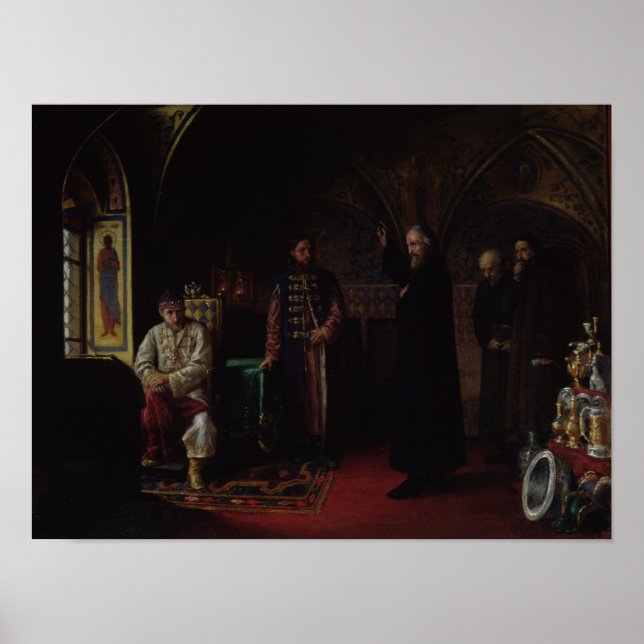 Metropolit Philip von Moskau mit Zar Ivan Poster (Vorne)