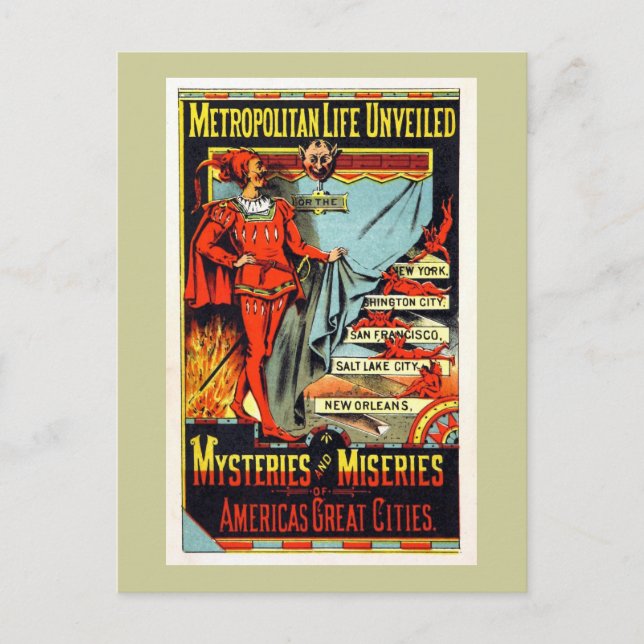 Metropolitan Life enthüllt Vintage Illustration Postkarte (Vorderseite)