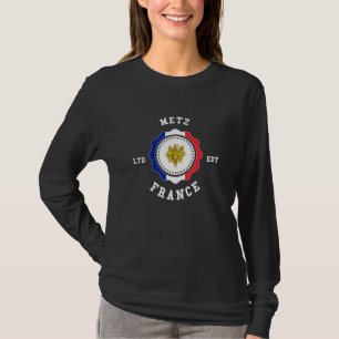 METZ Frankreich Flagge Abzeichen Vintage T-Shirt