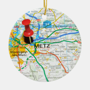 Metz, Frankreich Keramikornament