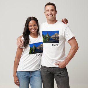Metz Temple Neuf France Night Moselle Souvenir T-Shirt