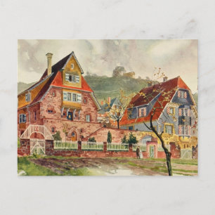 Metzendorf Aquarell Deutsche Architektur Vintage Postkarte