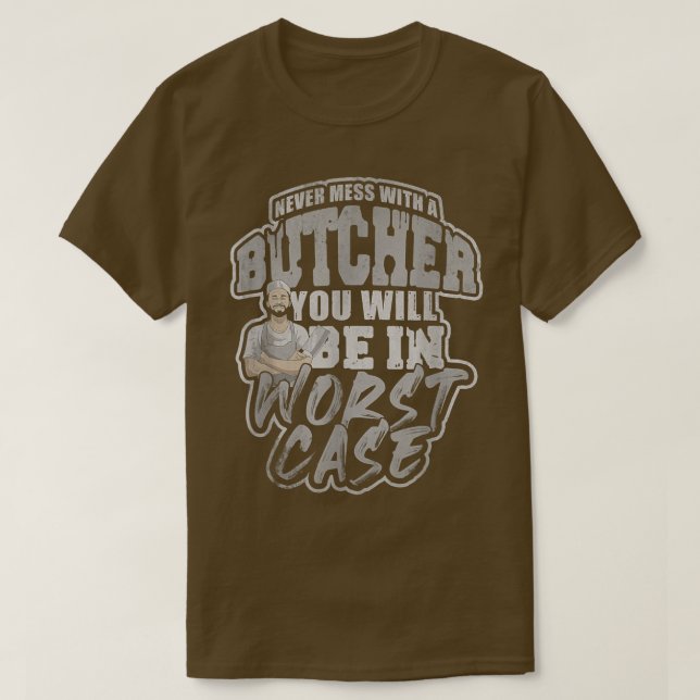 Metzger Chuck Brisket Knife Schweinefleisch Koch 2 T-Shirt (Design vorne)
