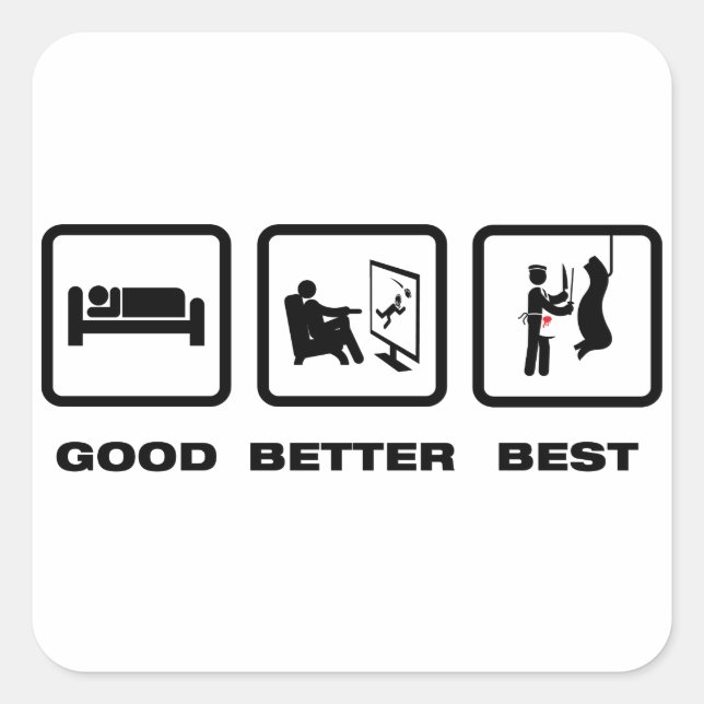 Metzger Quadratischer Aufkleber (Vorderseite)