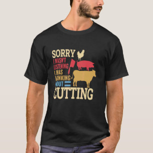 Metzger-Schlachter-Messer-Schweine-Rind-Fleischer T-Shirt