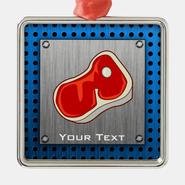 Metzgereimer Steak Ornament Aus Metall (Vorne)