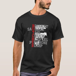 Metzgereimpfmesser Schweinekuh Metzger   T-Shirt