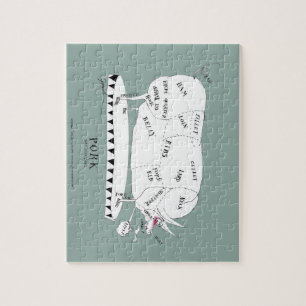 Metzgerschnitte - Schwein, tony fernandes Puzzle