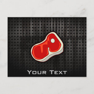 Metzgersteak; schwarz postkarte