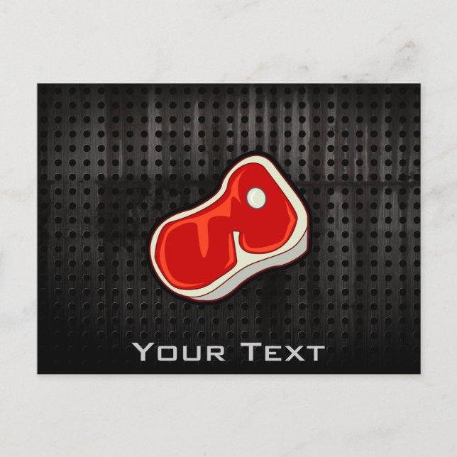 Metzgersteak; schwarz postkarte (Vorderseite)