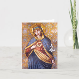 Meured Virgin Mary Greeting card Karte