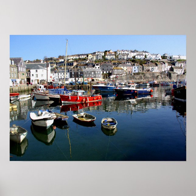 Mevagissey Harbour Poster (Vorne)