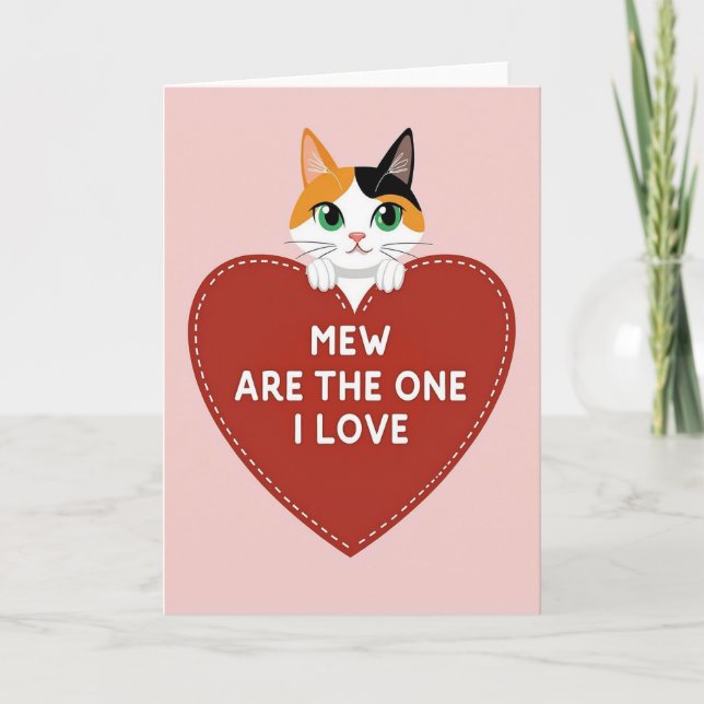 Mew Are The One I Love Cat Card Karte (Vorderseite)