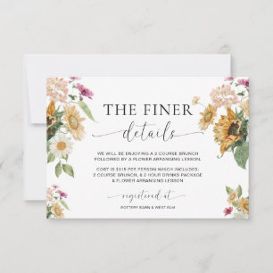 Mews Sunflower Fall Babyduschkarte Einladung