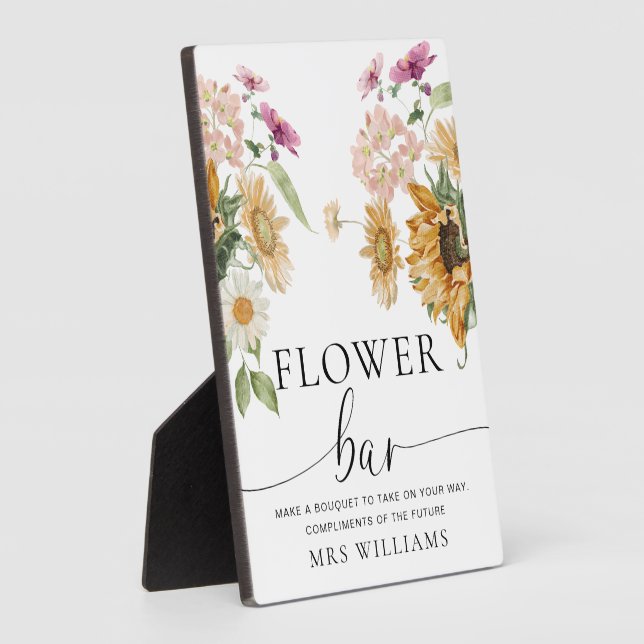 Mews Sunflower Fall Blumenblume Blume Bar Fotoplatte (Seite)