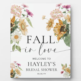 Mews Sunflower Fall Brautparty Begrüßungszeichen Fotoplatte