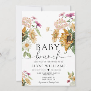 Mews Sunflower Herbst Herbst Baby Brunch Einladung