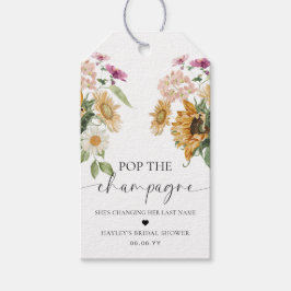 Mews Sunflower Pop Champagner-Brautparty Geschenkanhänger