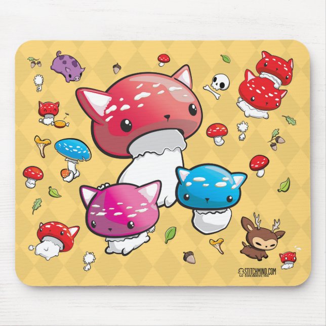 Mewshroom Dekoration Mousepad (Vorne)