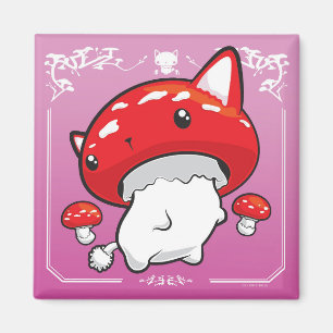 Mewshroom niedlicher Katzenpilz rosa Magneten Magnet