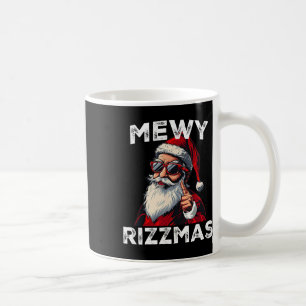 Mewy Rizzmas Funny Santa Mewing Joke Rizz Mens Chr Kaffeetasse