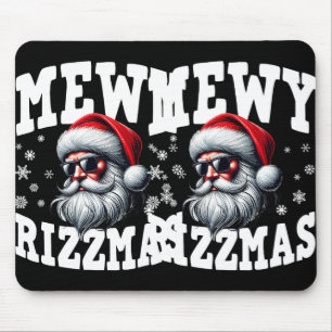 Mewy Rizzmas Kids Teens Funny Frohe Weihnachtsmann Mousepad