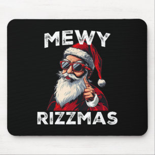Mewy Rizzmas Lustiger Weihnachtsmann Miauen Witz R Mousepad