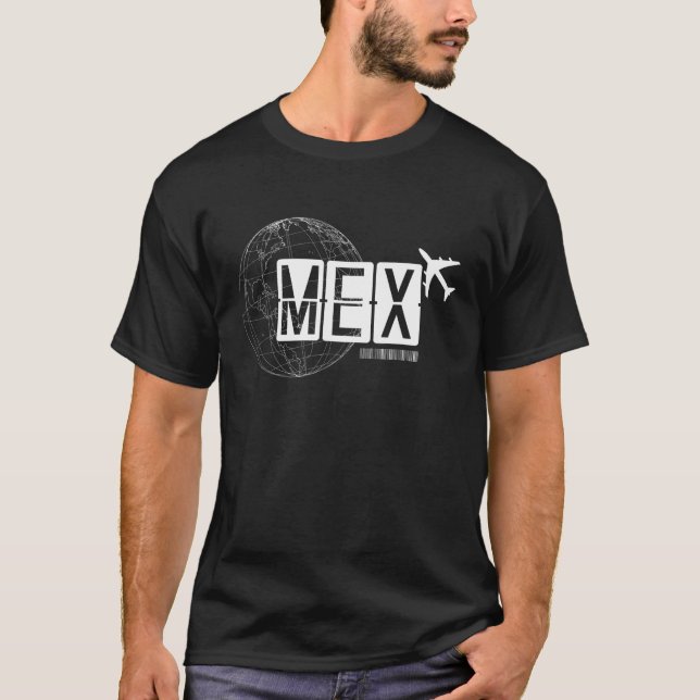 MEX Mexico City Airport Code Reise T-Shirt (Vorderseite)