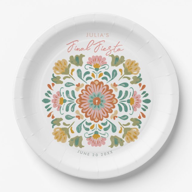 Mexical Talavera Endgültige Fiesta Talavera Pappteller (Vorderseite)