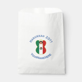 Mexican Angel Hanukkah Flag Personalized Geschenktütchen