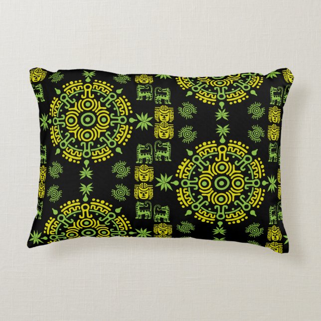 Mexican Aztec Art Wohngestaltung Dekokissen (Rückseite)