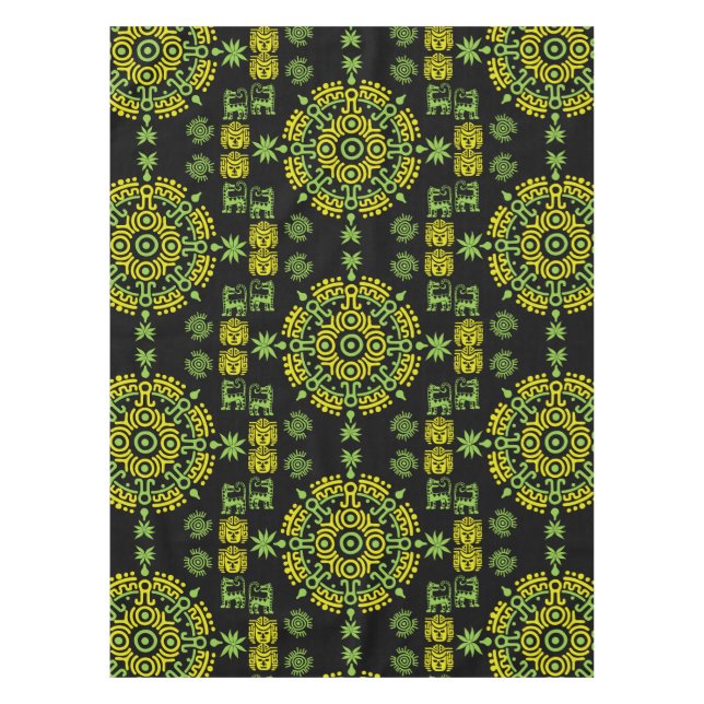 Mexican Aztec Art Wohngestaltung Tischdecke (Vorderseite)