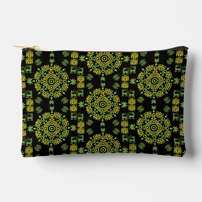 Mexican Aztec Art Wohngestaltung Zubehörtasche (Vorderseite)