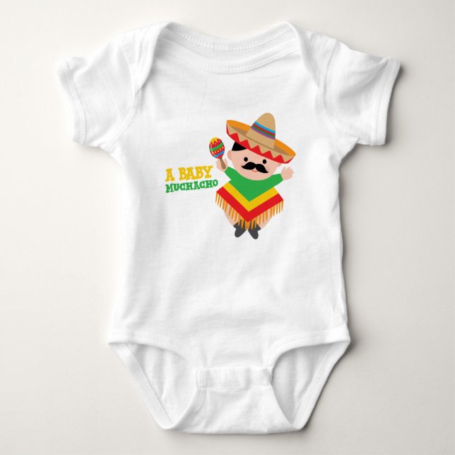 Mexican Baby Bodysuit Fiesta Baby Showgeschenk Strampler (Vorderseite)