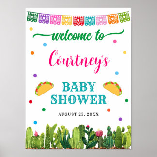 Mexican Baby Dusche Willkommensschild Taco Bout a  Poster