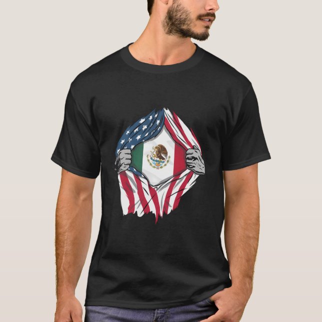 Mexican Blood Inside Me Shirt Mexico Flag (Vorderseite)