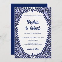 Mexican Blue Talavera Tiles Wedding