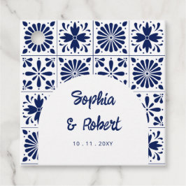 Mexican Blue Talavera Tiles Wedding Geschenkanhänger