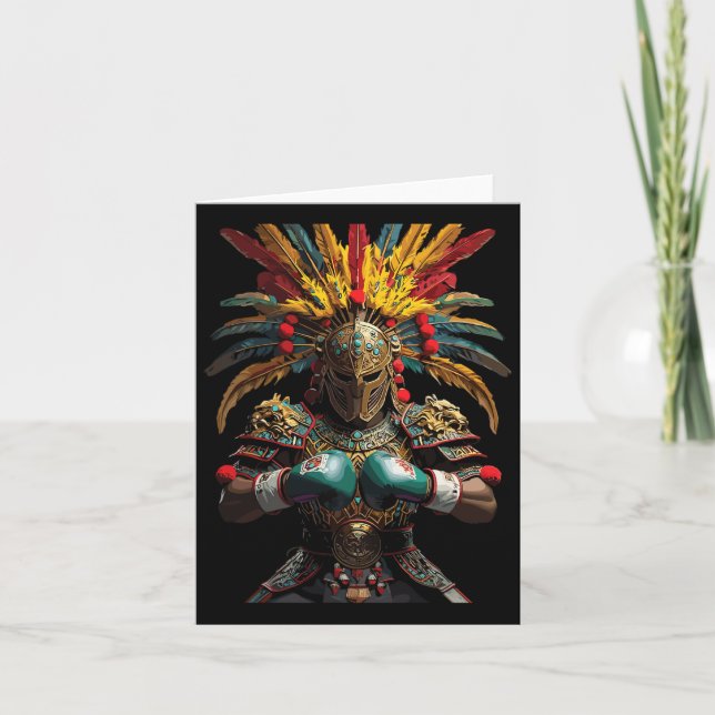 Mexican Boxing Aztec Warrior Power Karte (Vorderseite)