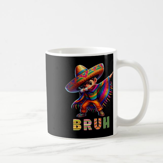 Mexican Boy Dabbing Poncho Cinco De Mayo Funny Bru Kaffeetasse (Rechts)